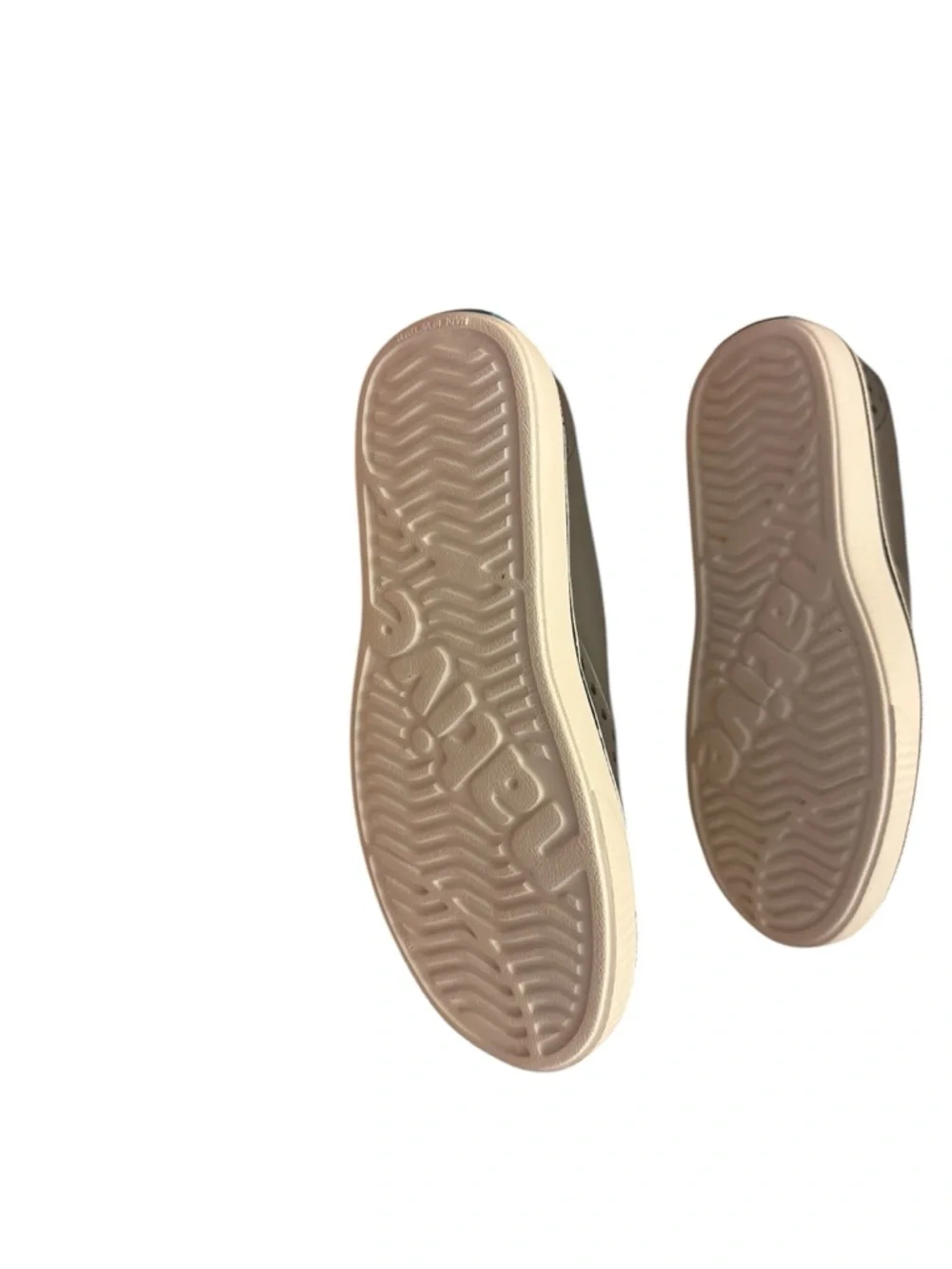 Native Kids Perforated Slip-On Sandals - Gray with White Trim